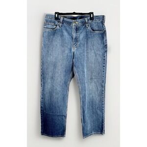 Carhardt‎ Mens Pants Blue Denim Jeans Straight Leg Size 38x30